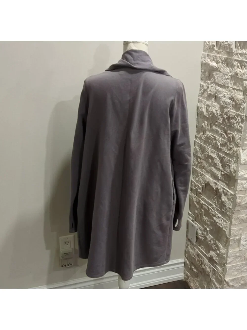 Mono B grey open cardigan with pockets